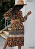 Hippie floral black dress